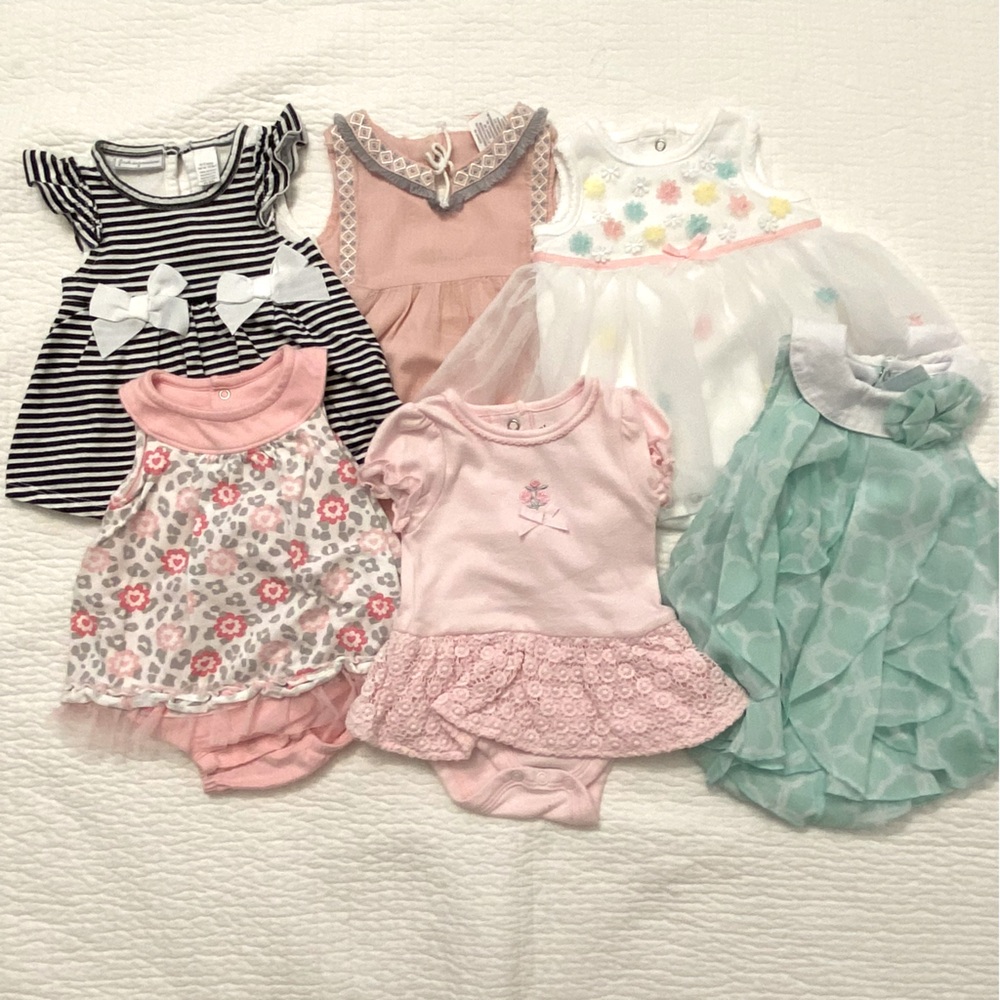 Girls 0-3 Months Summer Outfit Bundle